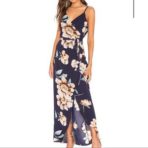 NWT M superdown High Low Maxi in Blue Floral